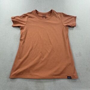 Patagonia Capilene Cool Daily Shirt Womens Medium Orange Performance Run Tee UPF